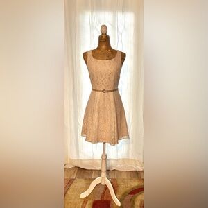 LC Lauren Conrad Pink Tan A-line Sleeveless Mini Dress Size 2